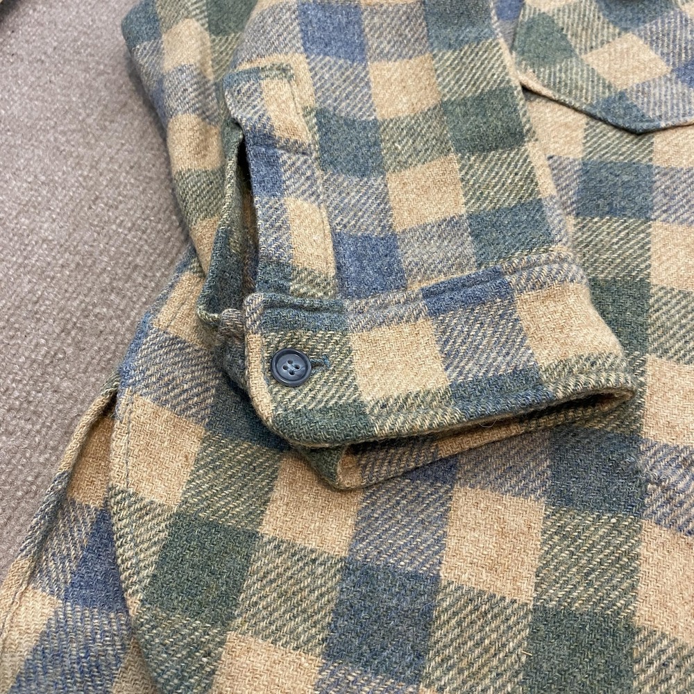 Vintage L.L. Bean Shirt Men Large Multicolor Plaid Wool Flannel USA Made 80s 90s - Picture 4 of 11